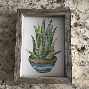 Hobby Lobby Framed Botanical Art with Blue and Green Accents